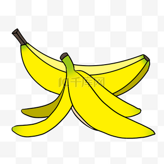 香蕉皮图片素材_香蕉皮装饰图案插图