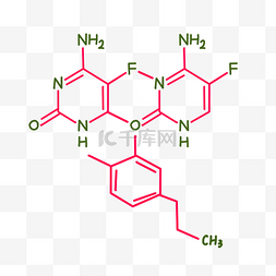 红色分子结构式