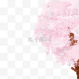 漂亮的樱花树图片_红色的大树免抠图
