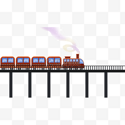 火车行驶在大桥上