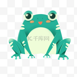 池塘青蛙图片_卡通小青蛙免抠图