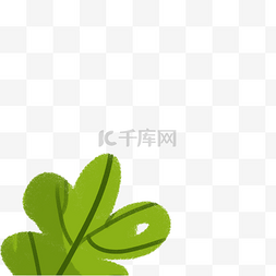 卡通嫩绿色的植物叶子免扣图
