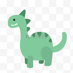 低头恐龙图片_绿色可爱卡通恐龙