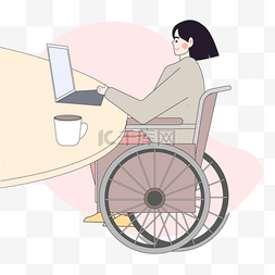 手绘咖啡线条图片_international day of disabled persons卡通