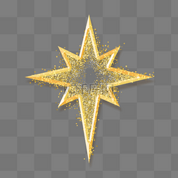 金边颗粒金粉christmas star