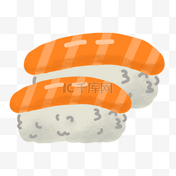 三文鱼日式寿司插画