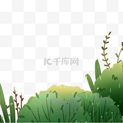 植物通图片_绿色的卡通草丛