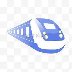 高清蓝色商务图图片_蓝色简约矢量火车