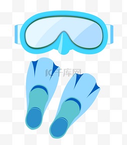 游泳泳镜图片_蓝色游泳装备
