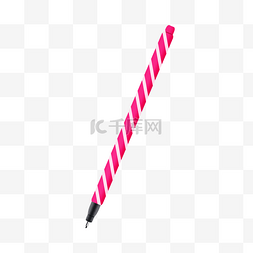 粉色旋转彩条圆珠笔