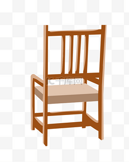 木椅子装饰插画
