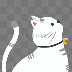 卡通猫玩具图片_一只白色的可爱猫咪