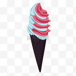 双色混合冰淇淋