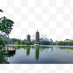 湖区景区图片_桂林日月双塔景区景色风景