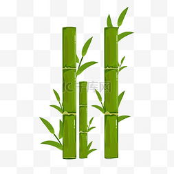 竹子绿色图片_绿色手绘卡通竹子