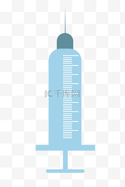 疫苗注射器针管图片_蓝色疫苗注射器
