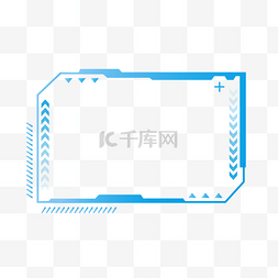 蓝色方形科技边框