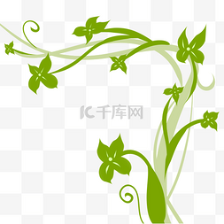 绿色缠绕式藤蔓图案