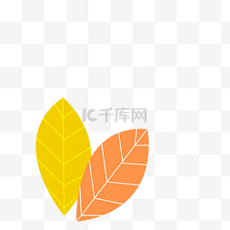 二片叶子图片_黄色的叶子免抠图