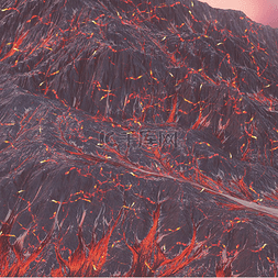 熔浆素材图片_火山岩浆