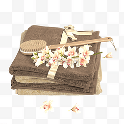 洗浴毛巾花朵组合