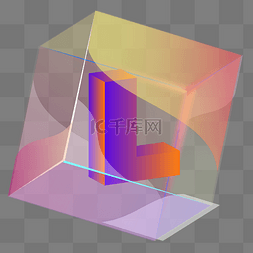 字母立体l图片_立体渐变字母L图标