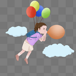 玩氢气球女孩