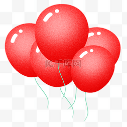 婚庆与子偕老图片_一簇红色气球