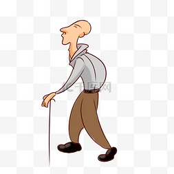 拄拐滚的小人插画个人vip和企业vip免费下载丫头文学表情包个人vip和
