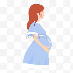 怀孕孕妇图片_矢量卡通唯美孕妇