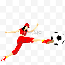 世界杯踢球卡通图片_卡通小女孩在踢球