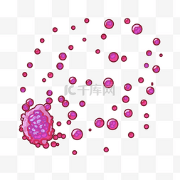 扩散卡通图片_紫色的细菌装饰插画