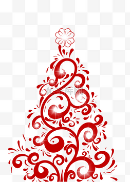 圣诞快乐花纹图片_圣诞节花纹圣诞树