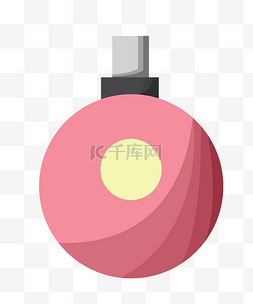 圆形红色香水瓶子插图