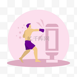 健身运动背景图片_拳击健身男人
