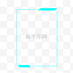 科技感元素文字图片_蓝色科技感线条边框
