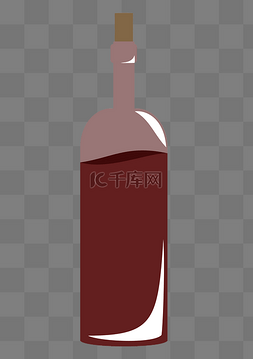 红酒瓶的容器插画