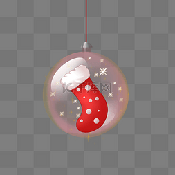 圣诞节素材圆形图片_圣诞节圣诞袜挂饰