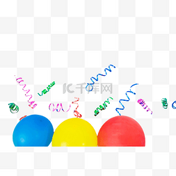 彩色丝带气球