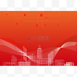 红色城市城市图片_红色科技城市建筑