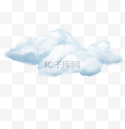 一株棉花图片_手绘云朵云团漂浮