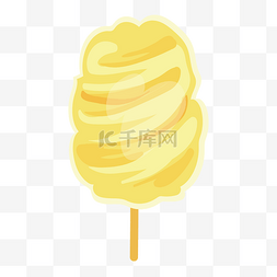 黄色甜品图片_黄色棉花糖