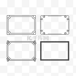 线框复古图片_方框复古书法框