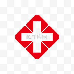 红色医院标志卡通红十字会