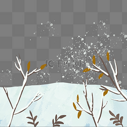 冬季植物树枝图片_冬季大雪树枝