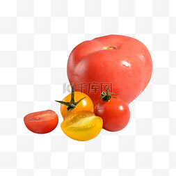 一组切开的新鲜西红柿