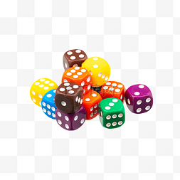 彩色游戏骰子