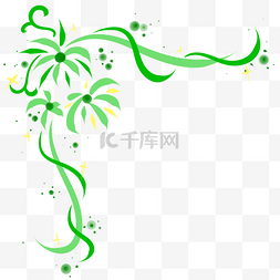 植物装饰图案纹样图片_绿色自然藤蔓图案