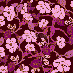 紫色民族风花纹