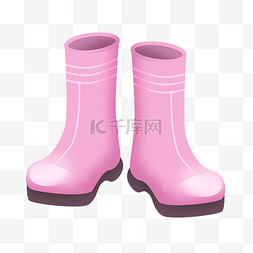 紫色雨靴鞋子